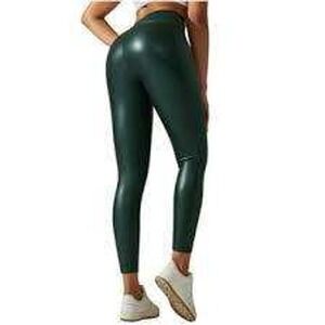 Women's Plus‎ Size Sexy Stretchy High Waisted PLEATHER JEGGINGS Leggings 16